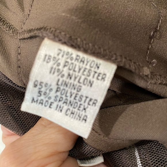 Cache Halter~Layered Cocktail Dress, Size 8, Shimmering Brown in color. Form fit - Picture 7 of 7